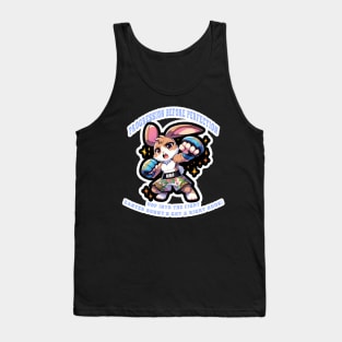 Easter Bunny MMA Fighter T-Shirt - Hop into the Fight - Cute Martial Arts Rabbit Tee - Boxing Bunny - Easter Gift for MMA Fans Tank Top